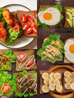 Hình của món Sandwich eat clean.