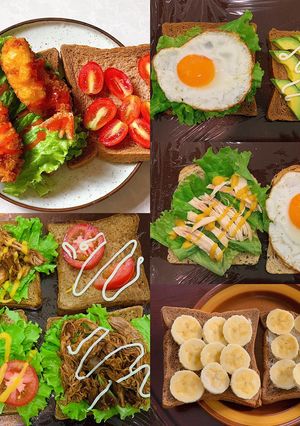 Hình của món Sandwich eat clean.
