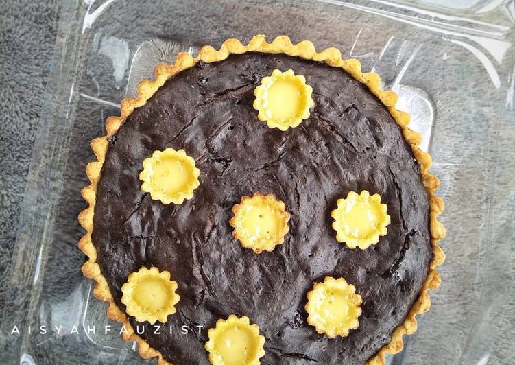 Pie brownies + pie susu kecil teflon