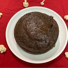 A picture of Cauliflower carrot beetroot chocolate sponge cake.