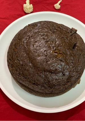 A picture of Cauliflower carrot beetroot chocolate sponge cake.
