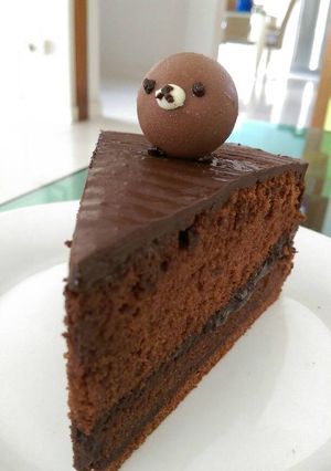 A picture of Double chocolate cake.
