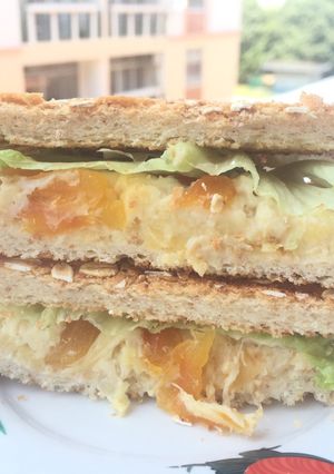 A picture of Durian And Dried Apricot Sandwich.