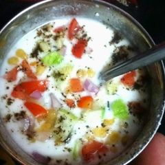 A picture of Vegetables raita.