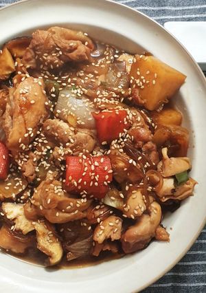 Foto resep Jjim Dak Semur ayamnya Korea
