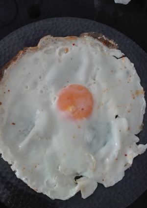 Una foto de Huevo frito XXL sin aceite