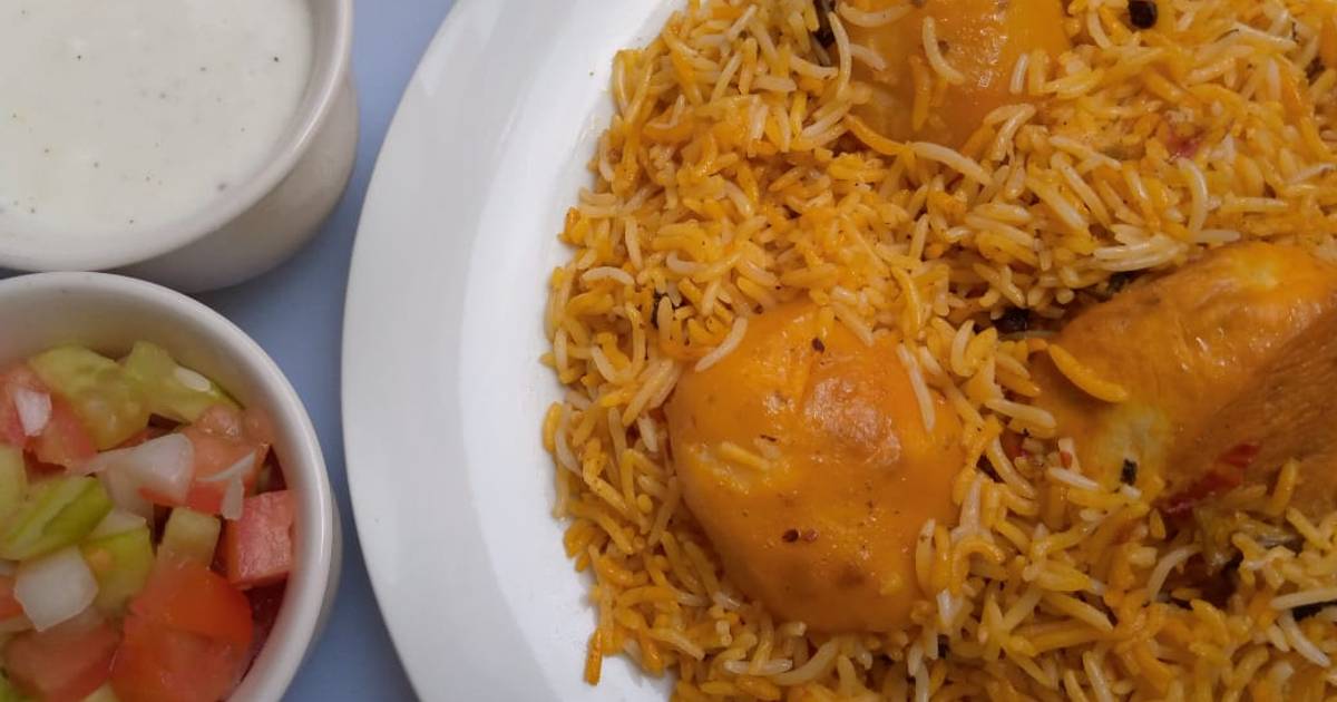 Chicken biryani with potatoes Recipe by Anamta Azeem Cookpad