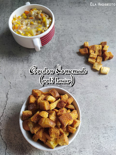 Foto resep Crouton Homemade (dari roti tawar)