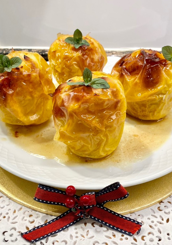 Una foto de Manzanas asadas al Moscatel en Airfryer