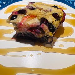Christmas 🎄 Baked Fruit Pancake 🥞 A picture of Christmas 🎄 Baked Fruit Pancake 🥞.