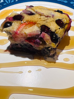 A picture of Christmas 🎄 Baked Fruit Pancake 🥞.