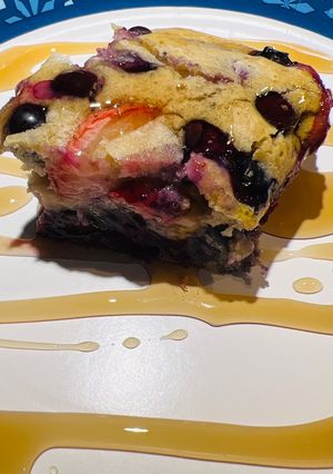 A picture of Christmas 🎄 Baked Fruit Pancake 🥞.