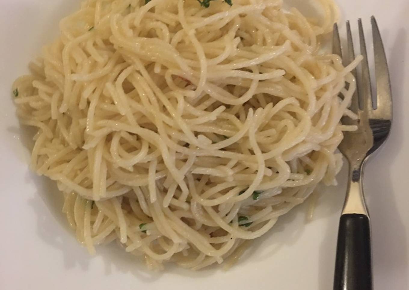 Spaghetti in Garlic Oil