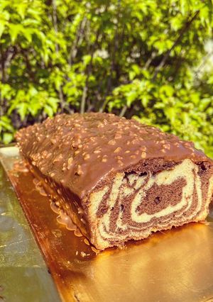 Une photo de Marbré avec glaçage éclat de noisette