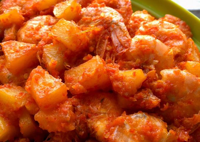 Udang Kentang Balado Simple