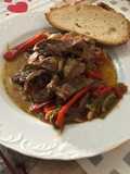 Filete de pobre en wok de verduras