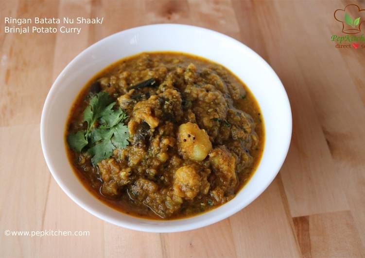 Ringan Batata Nu Shaak/Brinjal Potato Curry
