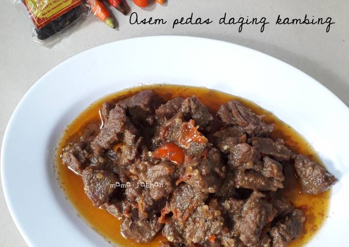 Cara Gampang Menyiapkan Asem pedas daging kambing, Enak Banget