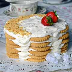 Una foto de Tarta de galletas y limón {sin gluten}