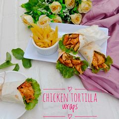A picture of Chicken tortilla wraps.
