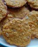 Galletas de avena, naranja y zanahoria