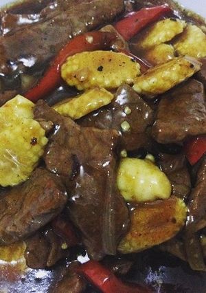 Foto resep Tumis putren sapi lada hitam