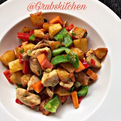 Irish Potatoes & Chicken Breast Stirfry 3 ways A picture of Irish Potatoes & Chicken Breast Stirfry 3 ways.