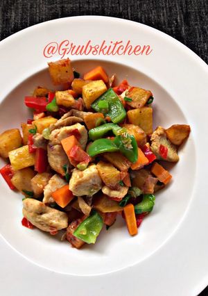 A picture of Irish Potatoes & Chicken Breast Stirfry 3 ways.