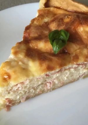 Una foto de Quiche Lorraine de pernil dolç i formatge