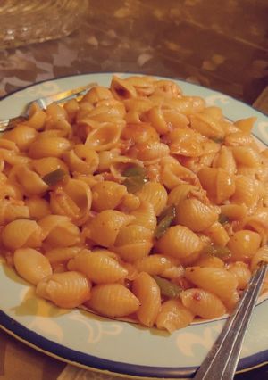 A picture of Saucey Pasta.