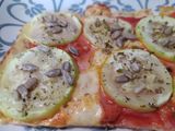 Pizza de calabacín y pipas