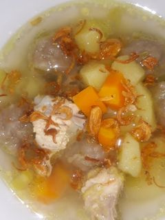 Foto resep Sop ayam bakso