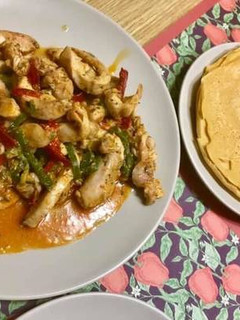 Una foto de Fajitas de pollo sin gluten y sin lácteos