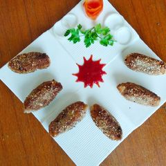 A picture of Rajma kabab.