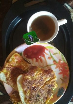 A picture of Bread omelette.