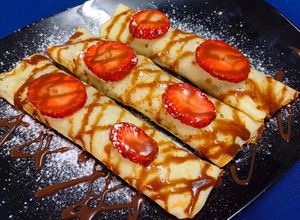 Una foto de Panque-postre relleno de dulce de leche