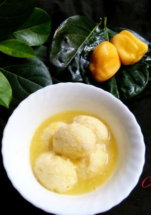 A picture of Jackfruit Rasgolla.