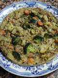 Tortilla de coliflor, brócoli y zanahoria al horno