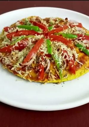 A picture of Dhokla Pizza.
