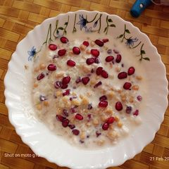 A picture of Pomegranate raita.