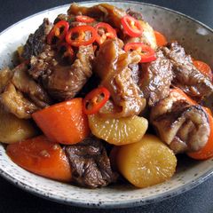 A picture of Braised Beef Shank, Daikon & Carrot.