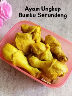 Foto resep 588. Ayam ungkep bumbu Serundeng