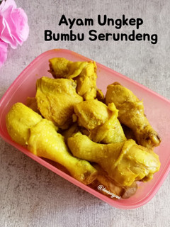 Foto resep 588. Ayam ungkep bumbu Serundeng