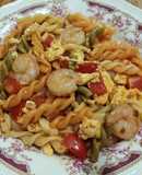 ฟูซิลีผัดกุ้ง เมนูเด็ก 2 ขวบขึ้นไป
