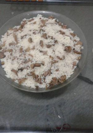 صورة لوصفة رز و فطر