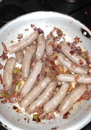 A picture of Oriental sausages.
