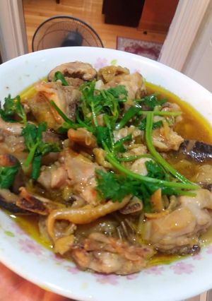 Foto resep Steam ayam jamur🍄 saus tiram
