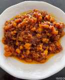 Thịt chưng mắm tép