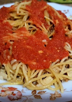صورة لوصفة كشري مصري بالدقة أحلى من المطاعم و كله ف حلة واحدة 😌