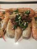 Gambones con chipirones